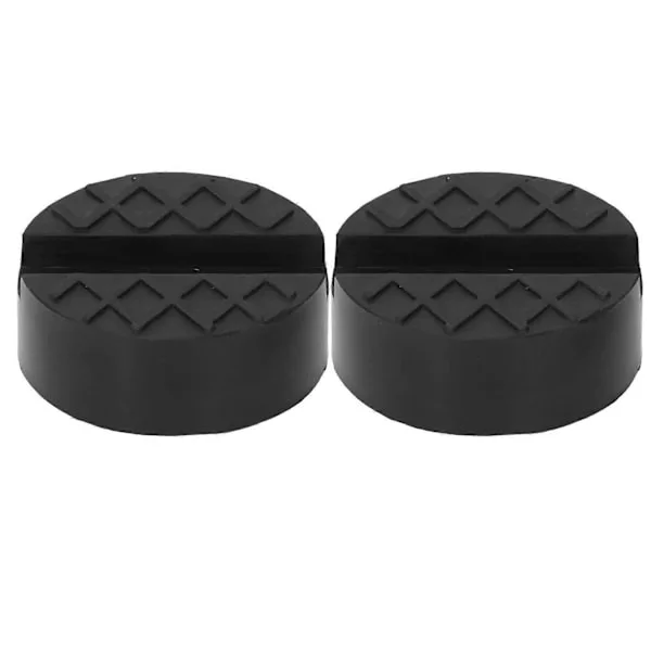 2st Gummi Domkraftsplatta Bra Anpassningsförmåga Universal Slitsad Domkraft Lyftplatta Återanvändbar Domkraftsplatta Adapter