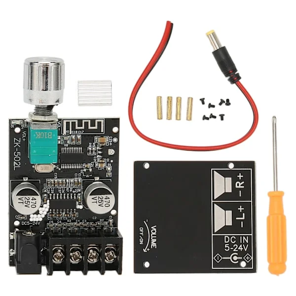 Bluetooth 5.0 Digital Effektforstærker Board Mini Stereo Forstærker Modul med Kontakt og Justerbar Lydstyrke