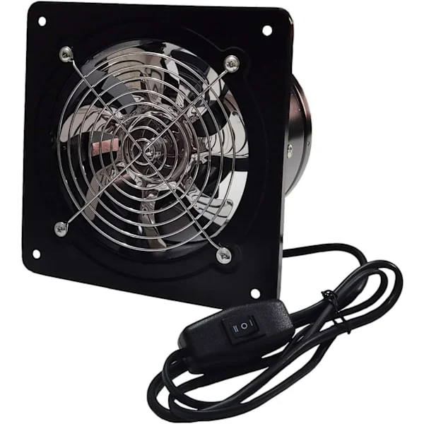 Ventilationsfläkt med ren kopparmotor, EFFEKTIV VENTILATIONSFLÄKT för högpresterande luftflöde, Metallventilationsfläkt med termiskt skydd,