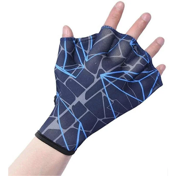 Nylon Simhandskar Aquatic Simning Handskar med Simhud Vattenträning Hand Simhud Händer Simhud Fenor Simutrustning Handskar Passar Aquatic Träning 