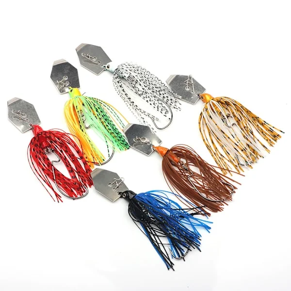 6 st Fiske Drag Flodfiske Spinnare 10cm 11g Roterande Fiske Drag_xx