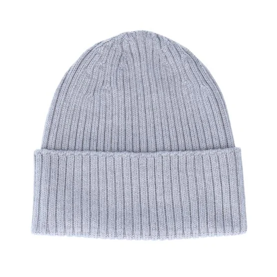 MJM Hats - Šedá cuff Beanie - Beanie 100% Merino Wool Grey Cuff @ Hatstore