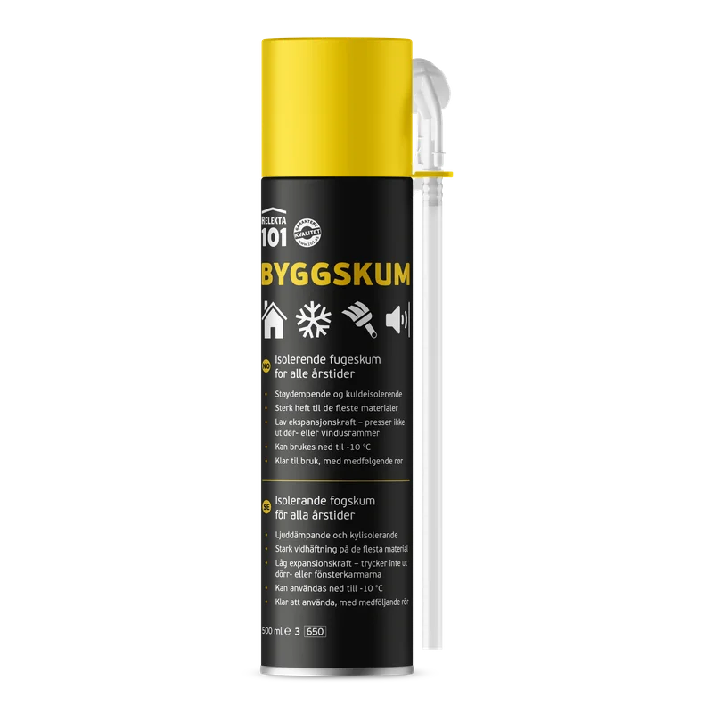 Relekta101 Byggskum 101 Isolerende Fugeskum For Alle Årstider 500ml
