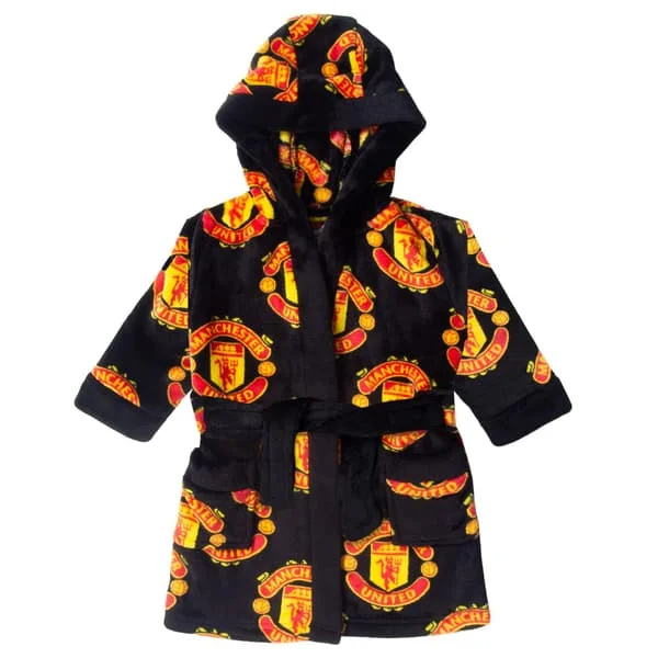 Manchester United FC Baby Crest Fleece All-Over Print Morgonrock