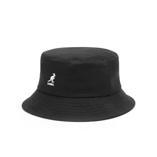 Classic Kangol Bermuda Washed Fishing Hat Bucket Hat Men Women Flat Cotton Hats Headwear Black