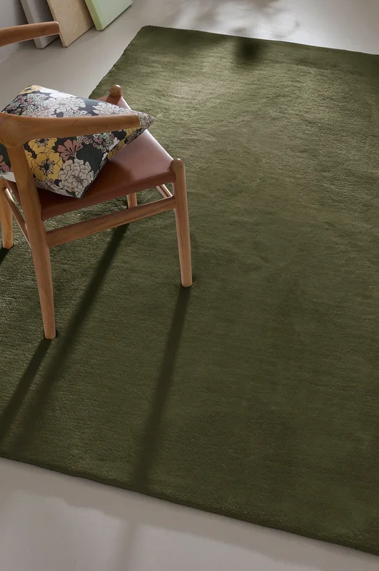 Jotex - Laagpolig Vloerkleed Groene Kleur Groene kleur - CORAL - Koop Laag- en hoogpolige & geknoopte vloerkleden bij Jotex