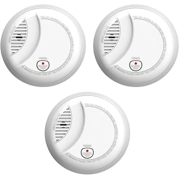 Røykvarsler, brannvarsler med fotoelektrisk sensor, røykvarsler, brannalarmsensor, sertifisert i henhold til EN 14604 (437-3PCS)