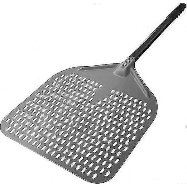 14" Perforerad Pizzaspade Långt Skaft Hårdanodiserad Aluminium Pizzaspade Super Stor Pivot Pizzaspade Professionell【COPL】