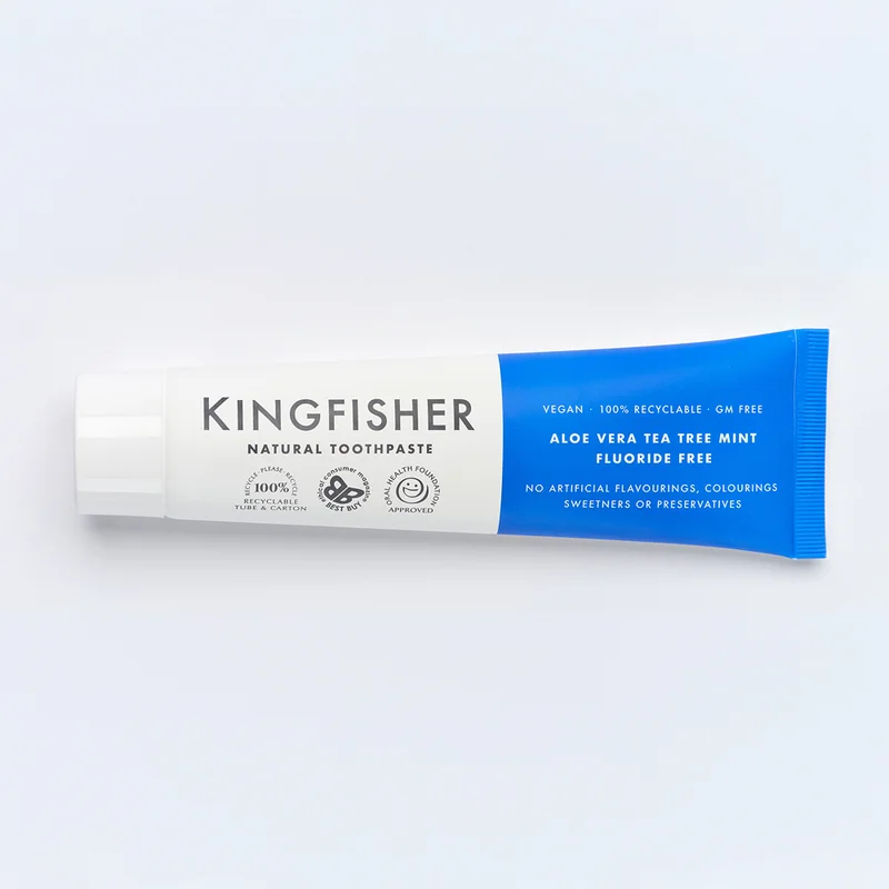 Kingfisher Tannkrem Uten Fluor Aloe & TeaTree Mint 100 ml