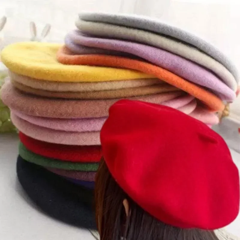 AliExpress - Mehrere Farben Woolen Baskenmütze Hut für Frauen Männer Klassische Vintage Weiche Maler Baskenmütze Hut Warme Herbst Winter Mode Caps Ins
