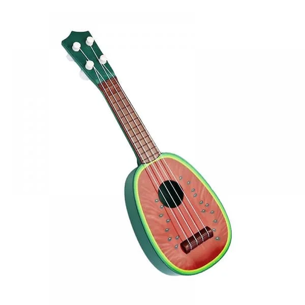 Frukt Barn Liten Gitarr Leksak, Musikleksak Ukulele Instrument (vattenmelon)