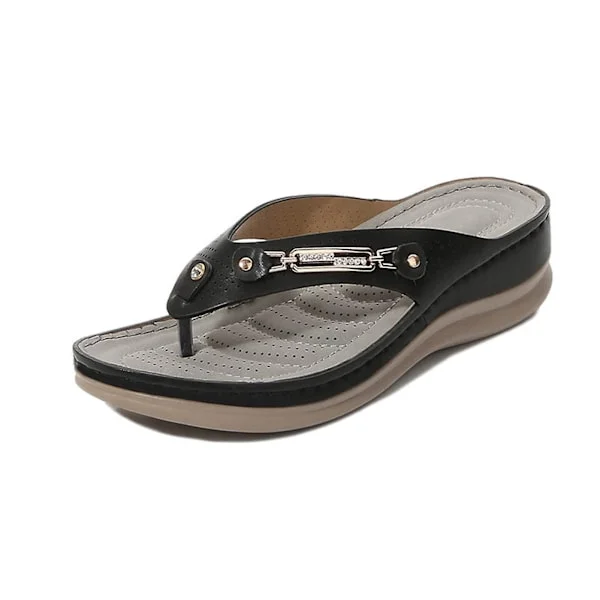 Myke flip-flops med demping for kvinner, tangsandaler, slippers, avslappede ortopediske sandaler
