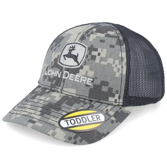 John Deere - Kids Digi Hat Black/Camouflage Trucker Trucker Camo Cap - @ Hatstore