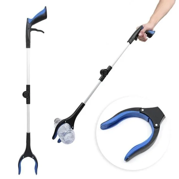 82 cm Ekstra Lang Gripeklo Hjelpemiddel for Eldre Gravide Kvinner, Sammenleggbar