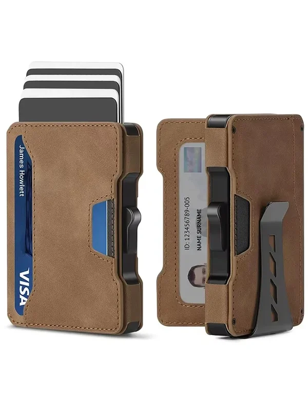 AliExpress - Portefeuille pour homme, portefeuille fin minimaliste pour homme avec pince à billets, portefeuille intelligent anti-RFID avec fonction 