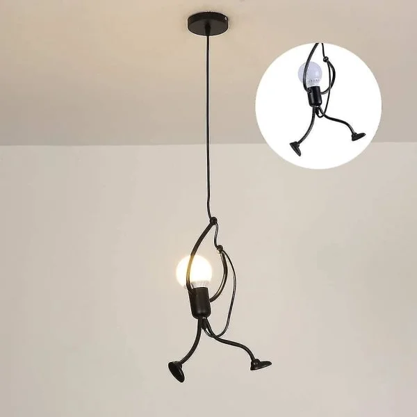 Hängande lampa i järn, kreativ ljuskrona, hänglampa, taklampa för barnrum, sovrum, vardagsrum, hall, kök - lampa ingår ej