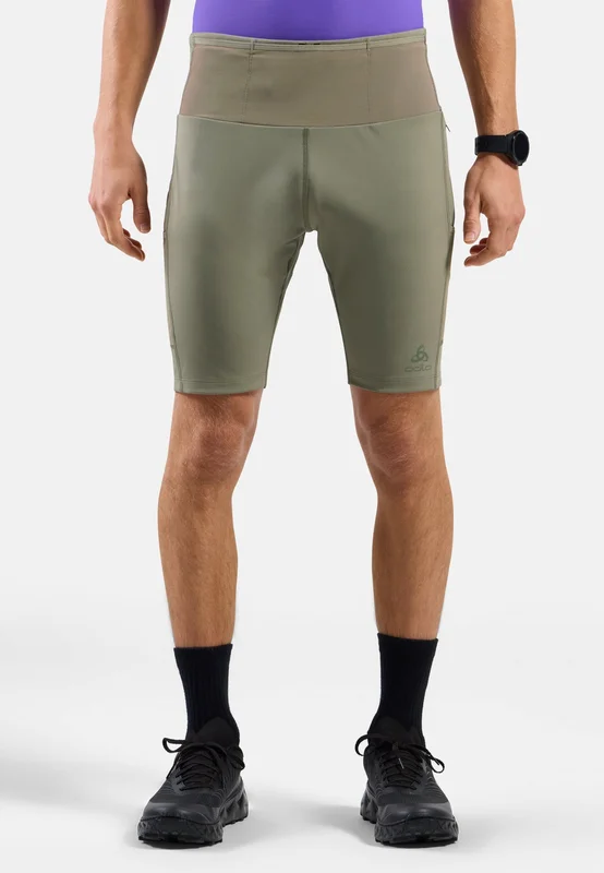 Odlo Men's X-Alp Trail Cargo Short Running Tights, XXL, green