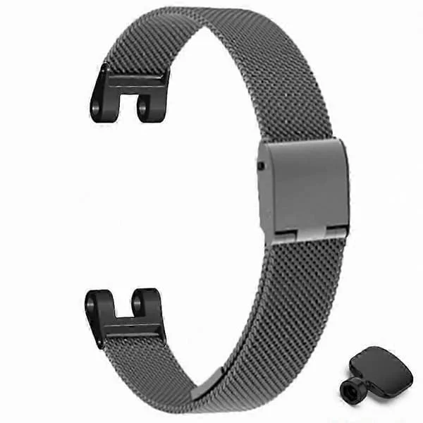 Garmin Lily Metal Urrem Erstatning - Sort Milanese Mesh Rem med Værktøj