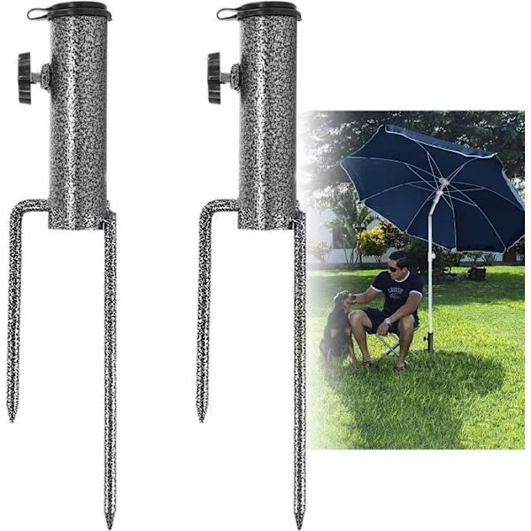 Parasollfot, 2 Delar Parasollankare Parasollhållare Ankare, Justerbar Elastisk Parasollfot, Multi-Applikations Parasollfot
