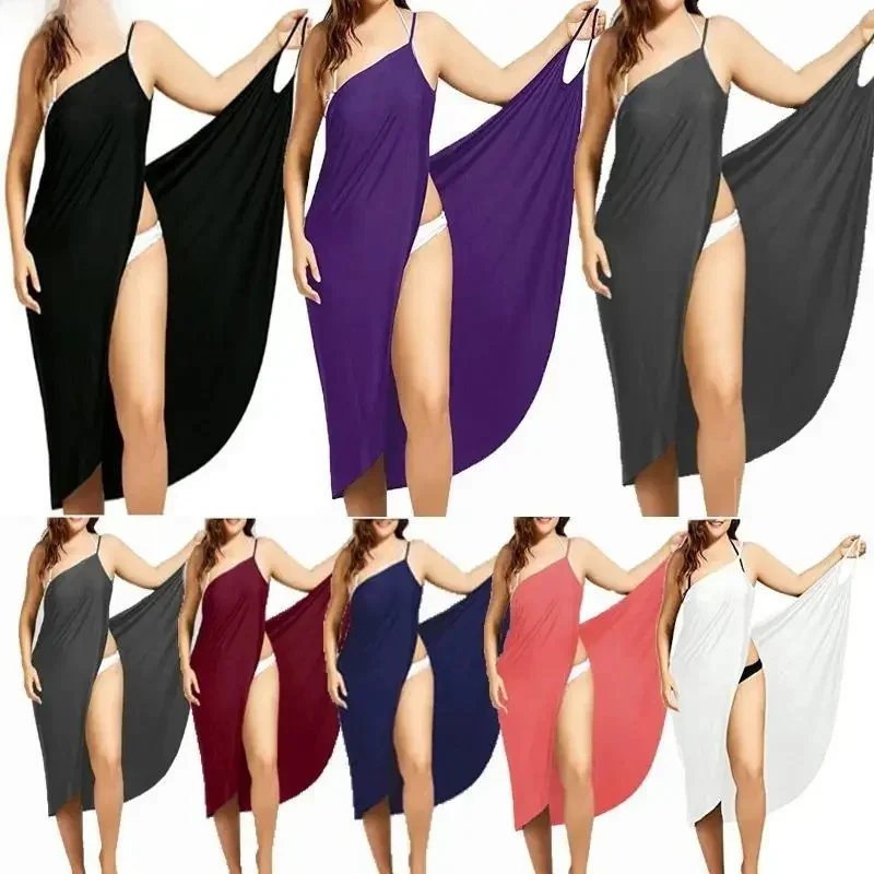 AliExpress - 2022 5XL Sommer Damen Halter Kleid Einfarbig Sexy Hosenträger Kreuz Ärmellose Damen Kleidung Strand Rock Weibliche Kleidung Tops