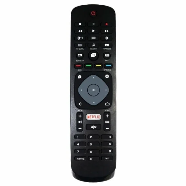 Universal Philips smart TV fjernkontroll med Netflix erstatning Svart