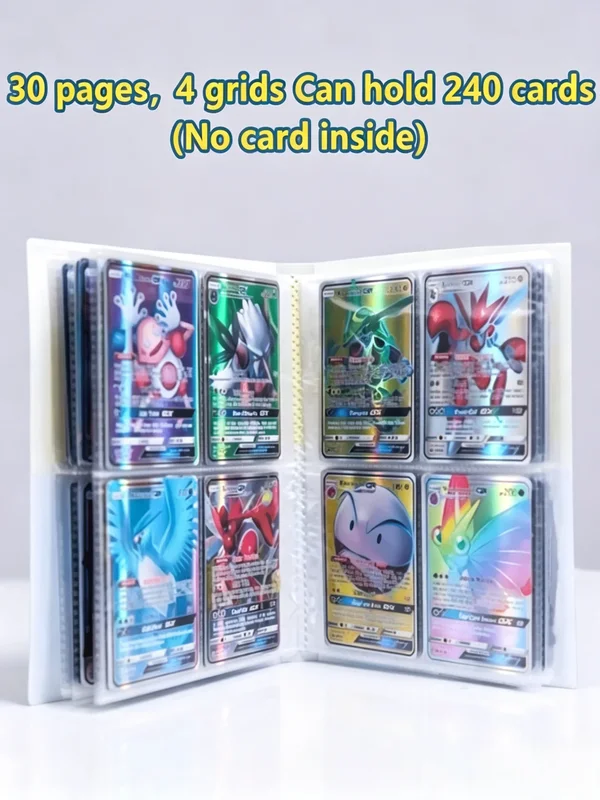 AliExpress - Album de cartes Pokemon 240, porte-cartes de jeu, classeur VMAX, collection de cartes de jeu, jouets, cadeau (cartes non incluses)