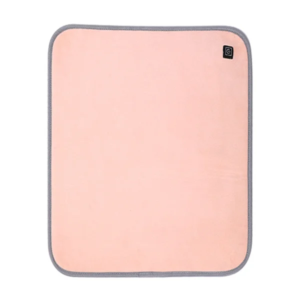 USB Electric Heating Blanket for Pets Lightweight Winter Warmer Pad for Indoor Dog Kittens Pink 45x60cm