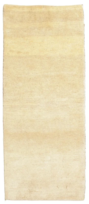 Cor Única Pequeno Gabbeh Persa Fine Tapete 80X194 Lã