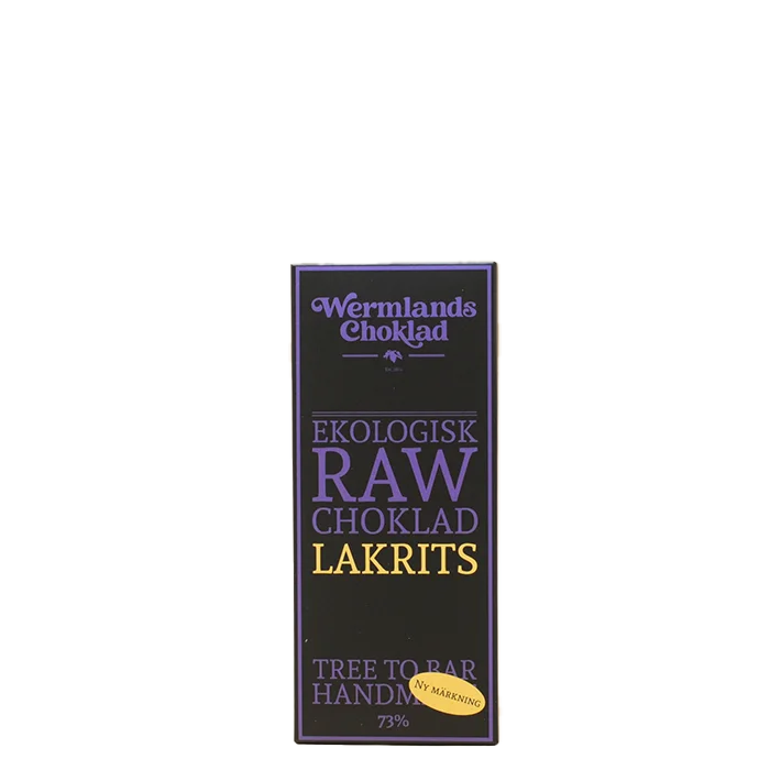 WermlandsChoklad Raw Økologisk Sjokolade Lakris 50 g