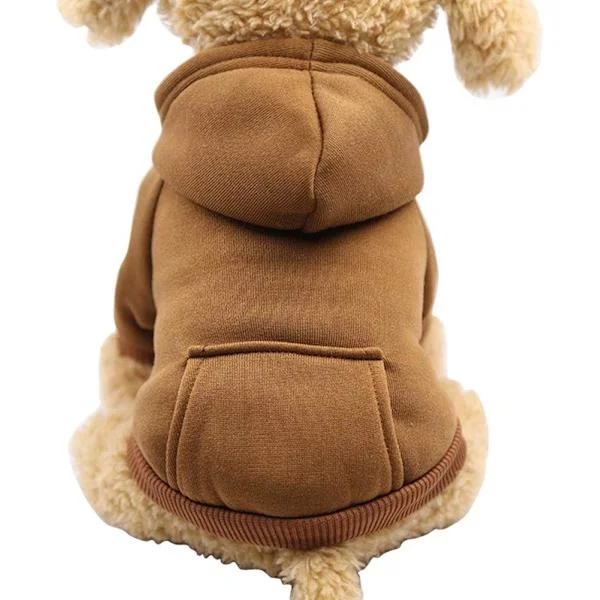 Vinterhundegenser med lommer for små hunder 2-4kg Rygglengde 20cm Bryst 35cm Koselig genser Varme klær