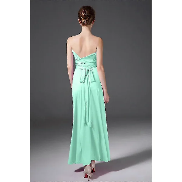 Women's Evening Multi Way Wrap Bridesmaid Formal Long Maxi Dress Ysm2035 Mint Green
