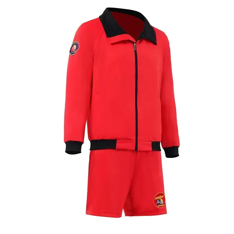 AliExpress - Pam et Tommy Cosplay David Hasselhoff Baywatch Cosplay Costume homme rouge Baywatch sauveteur Costume veste Shorts tenues