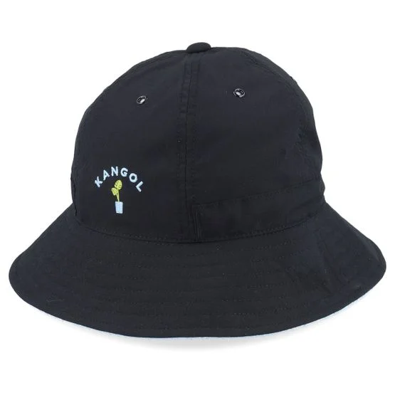 Kangol - Sort bucket Hat - Growth Casual Black Bucket @ Hatstore