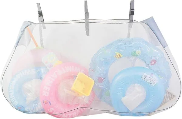 Pool Float Net Opbevaringspose, Mesh Pool legetøjspose, legetøjsopbevaring til pool, Pool Float Net Opbevaringspose med justerbare stropper, Foldbar 