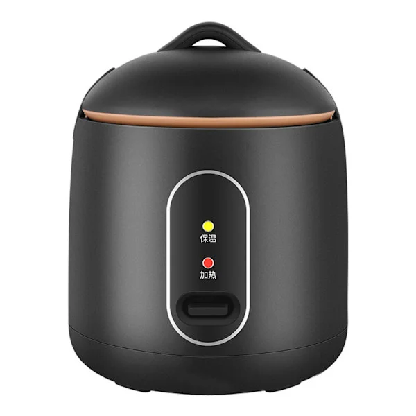 Automatisk 1.2L Termisk Riskoker Mini Svart Liten Hybel Steamer