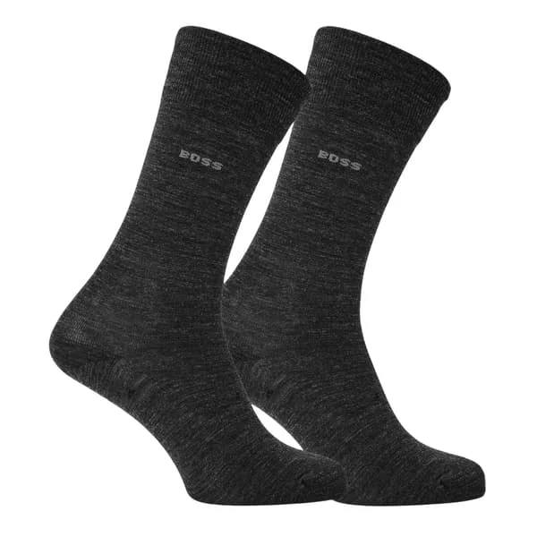 Boss Herr Ull Ankelstrumpor (2-pack) 5.5 UK-8 UK Charcoal