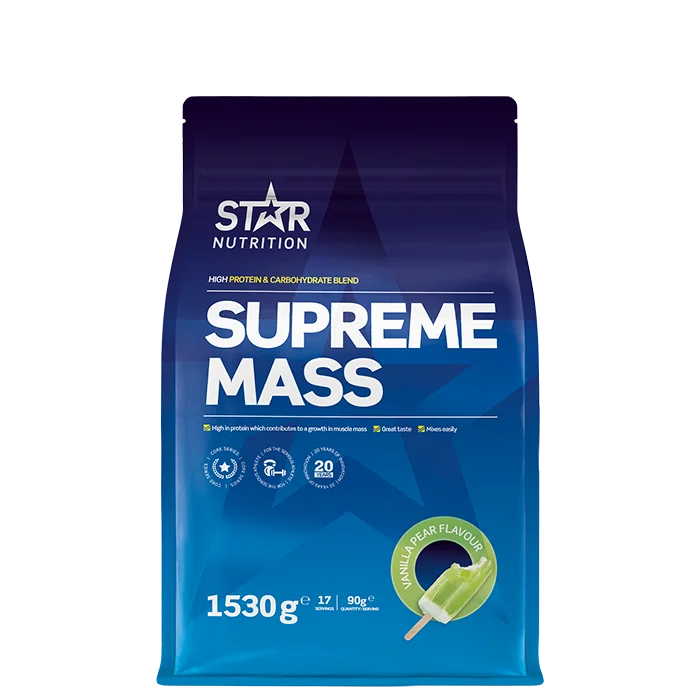 Star Nutrition Supreme Mass Gainer 1,53 kg, Vanilla Pear - Bodyman.dk