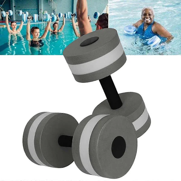 Voksen Svømmeputer 1 Par Aqua Fitness Manualer Skum Manualer Håndstenger Basseng Motstand Trening Grå