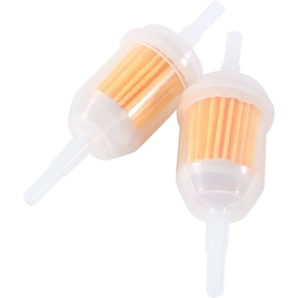 Inline drivstoffilter, 2 stk bensinfilter, inline bensin drivstoffilter for 6 mm eller 8 mm slanger, slangemontert filter for motorsykkel