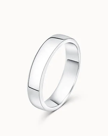 Smooth Ring for Him Charles 18K White Gold - Engagement Rings & Wedding Rings from Vanbruun