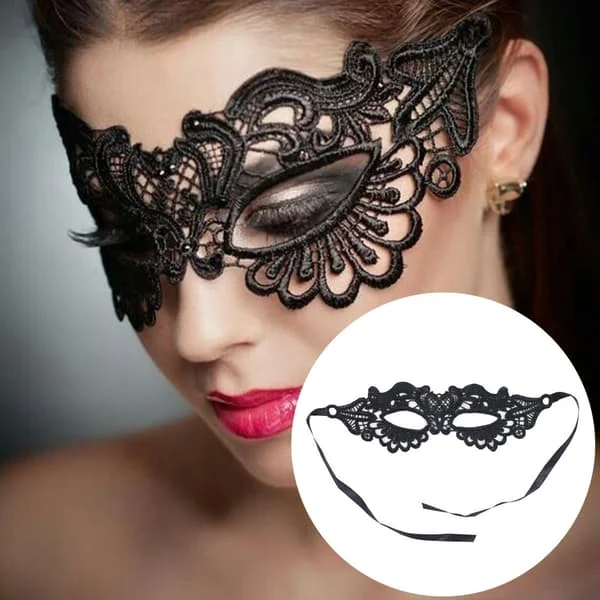 Lady of Luck Venetsialainen naamio miehille Pitsi naamio Venetsialainen ripsiväri Prom Halloween juhlat