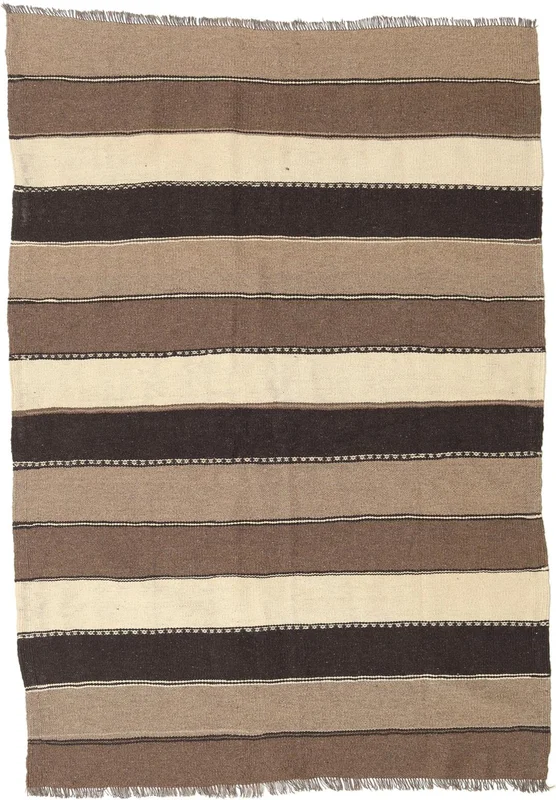 Oriental Kilim Rug 134X198 Brown/Orange (Wool, )