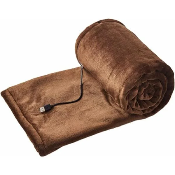 USB Elektrisk Värmefilt Bärbar Värmefilt Värmesjal Flanellfilt 3 Temperaturer 100x80cm