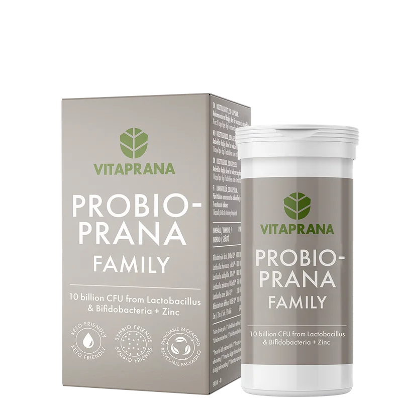 Præbiotika & Probiotika Vitaprana Probioprana Probiotika Family 50 kapsler - Bodyman.dk