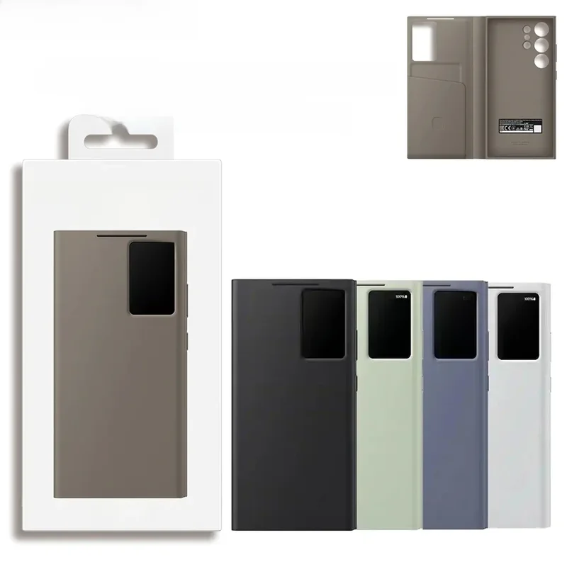 AliExpress - Original Samsung Galaxy S24 Ultra Smart View Wallet Smartphone Hülle S24Ultra 5G S-View Flip Card Slot Sichtfenster Handyhülle