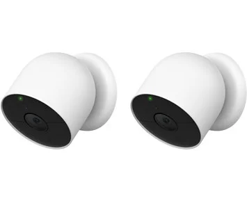 Google-Nest cam (outdoor or indoor, battery) 2-pack-2-pk Google Nest-kameraer til bruk inne og ute-Smart home-Overvåkningskameraer