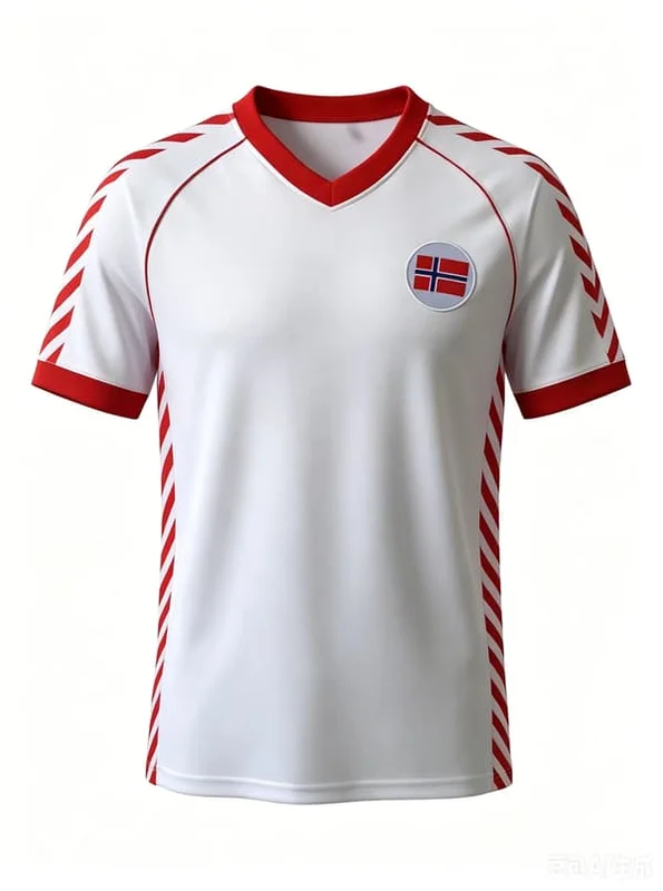 Norge 1984 Retro Hjemmefotballtrøye Norge Vintage Fotballskjorte Klassisk Fansett 1984