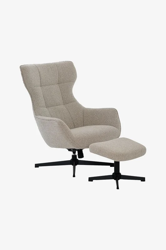 Nordic Furniture Group - Lænestol med skammel Weston - Beige - Lænestole - Fra Homeroom