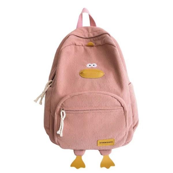 Cute Duck Backpack for Kids, Large Capacity School Bag, Cartoon Animal Backpack for Boys and Girls, Travel Backpack Pink