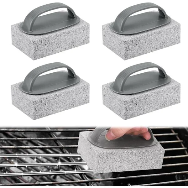 st Pumice Stone, Grillrengöringsslev med handtag, Naturlig rengöring Pumice Stone, Grill Stone Rengöringssten för BBQ Pool Badrum Handfat